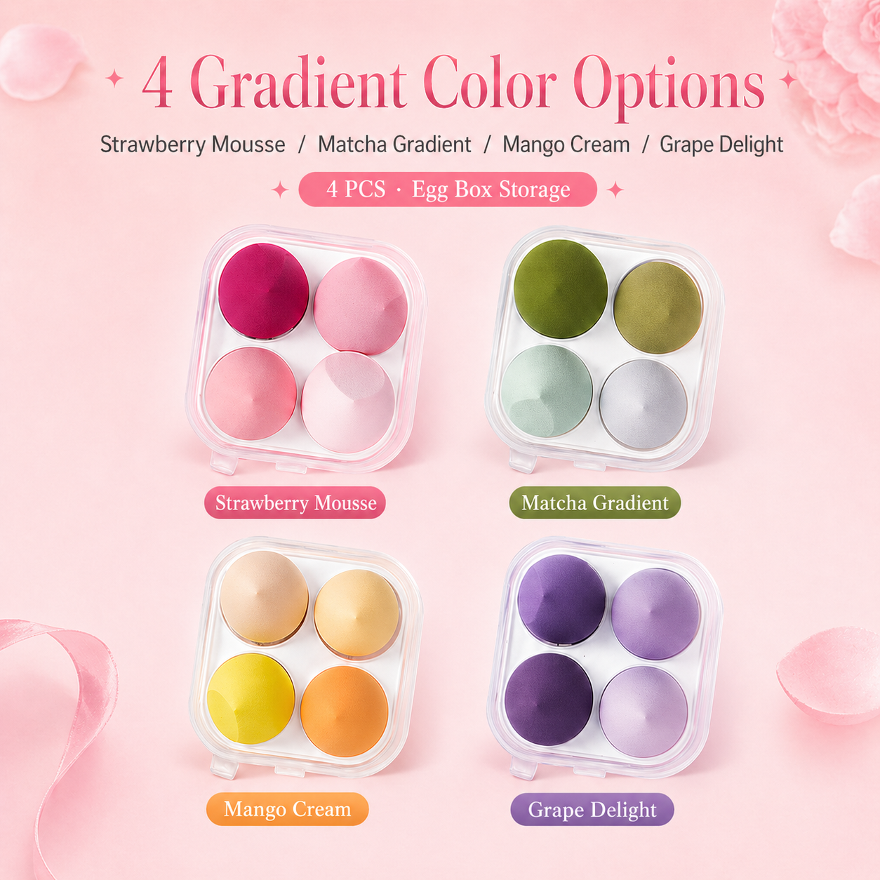4PCS Ultra Soft Makeup Sponge