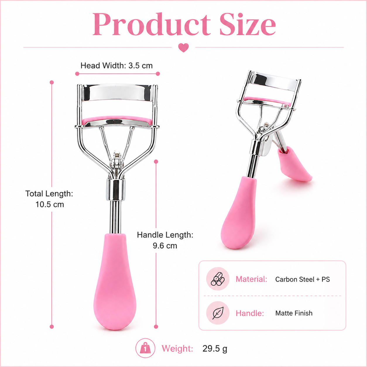 Pink Matte Eyelash Curler
