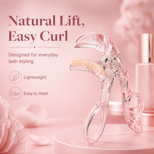 Transparent Pink Frameless Comb Eyelash Curler