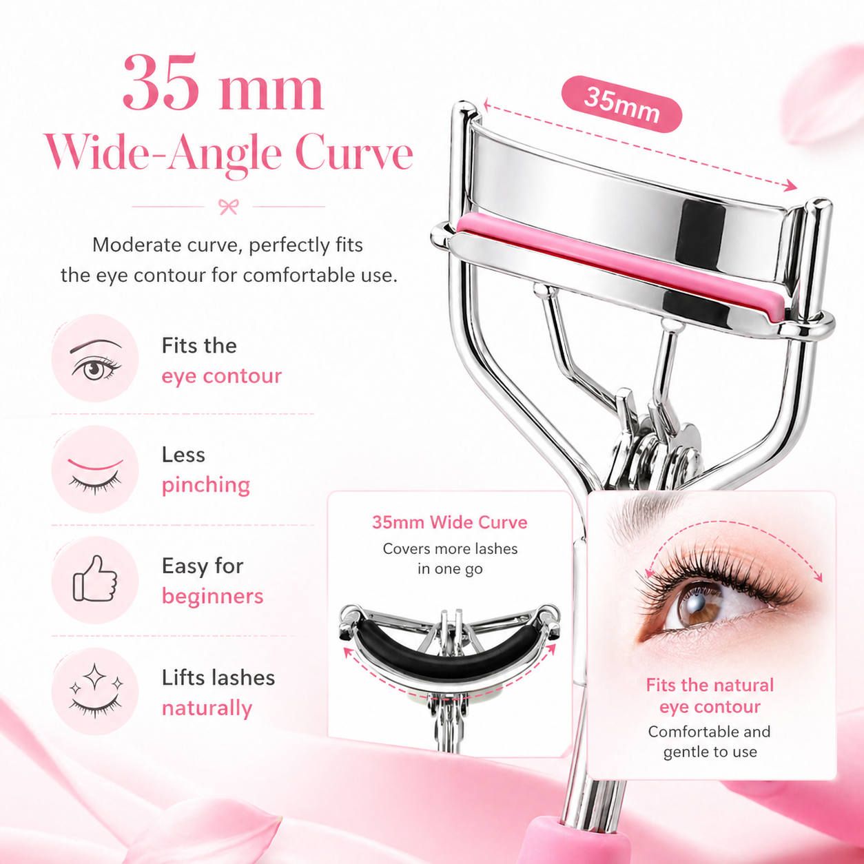 Pink Matte Eyelash Curler