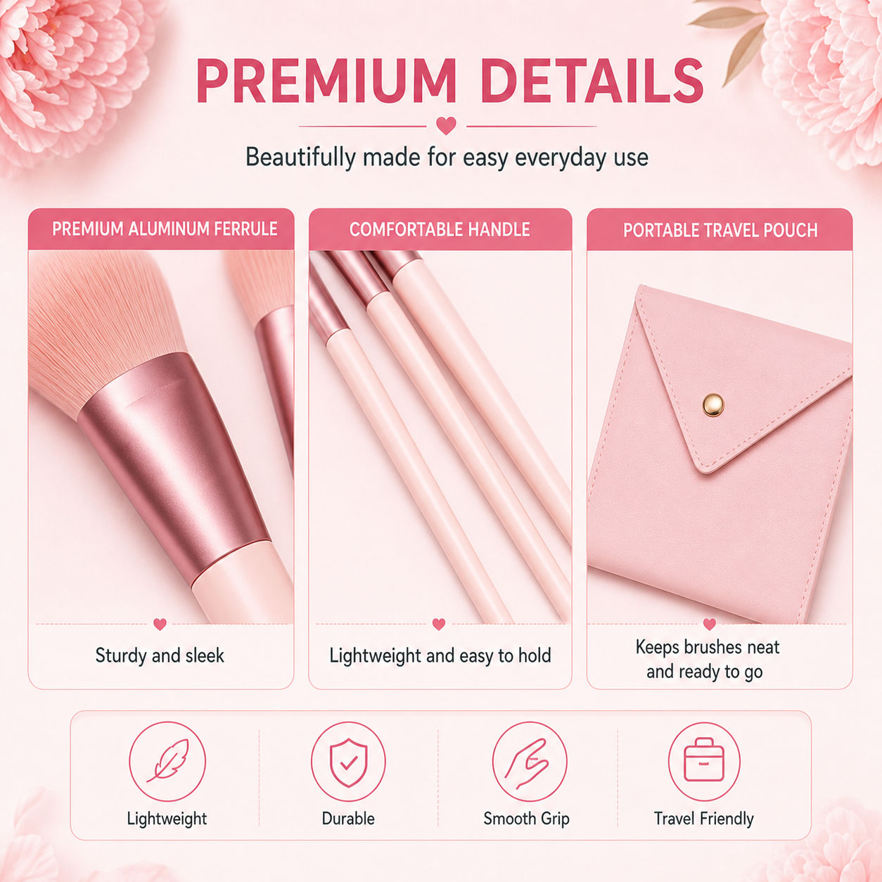 12PCS Soft Bristles Makeup Brush Set