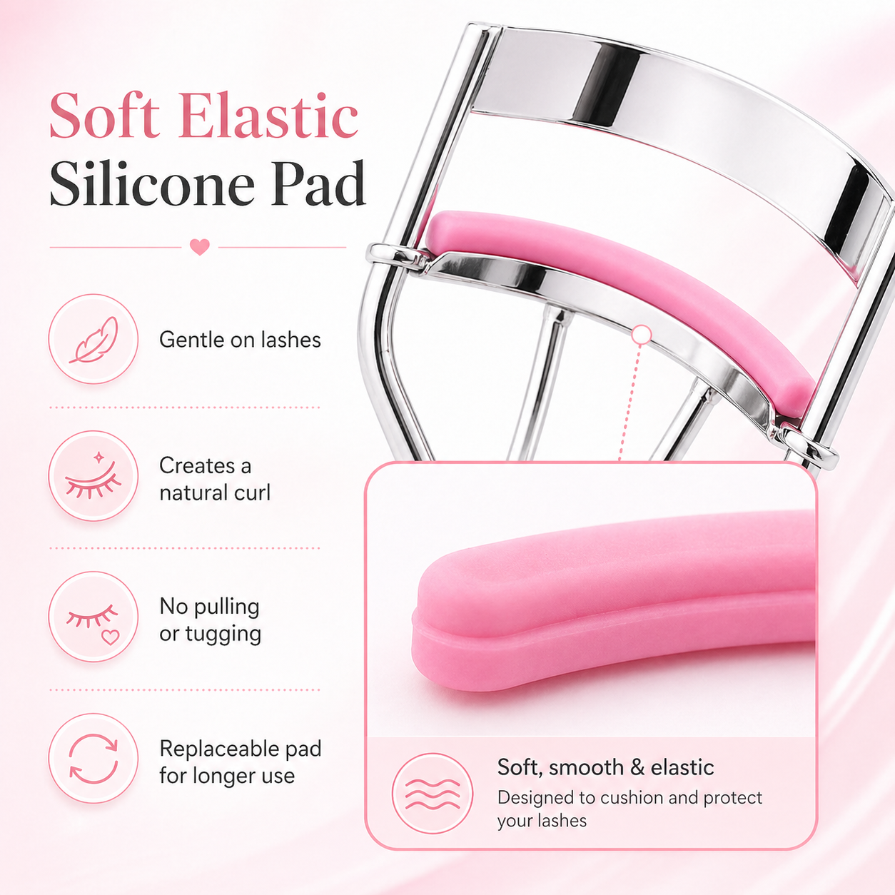 Pink Matte Eyelash Curler