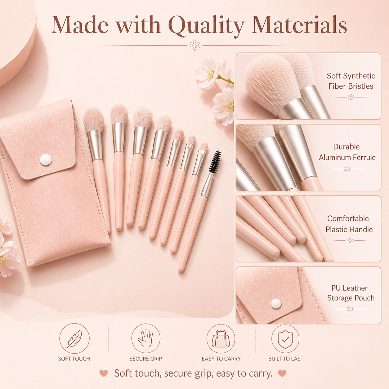 8PCS Morandi Mini Brush Set