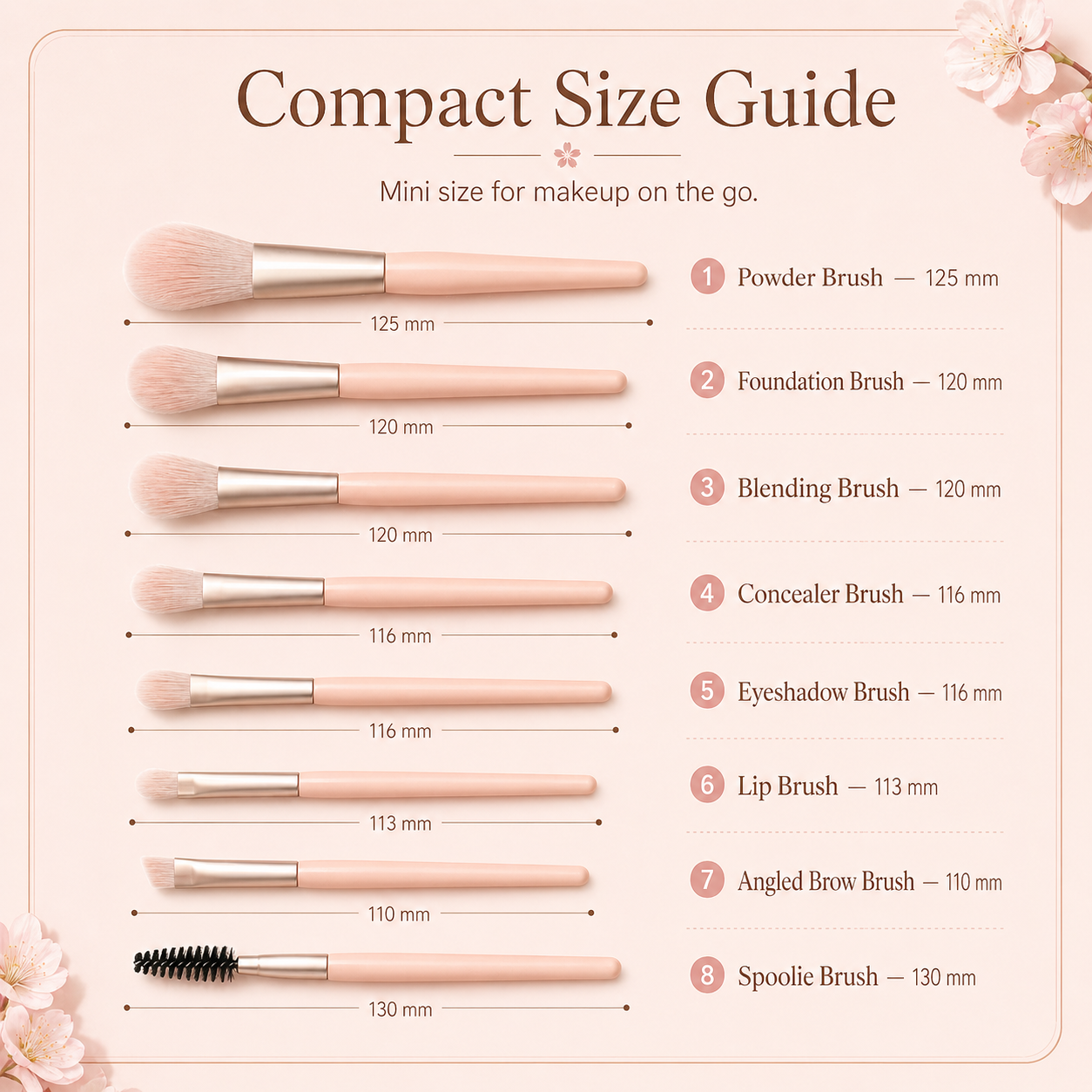 8PCS Morandi Mini Brush Set