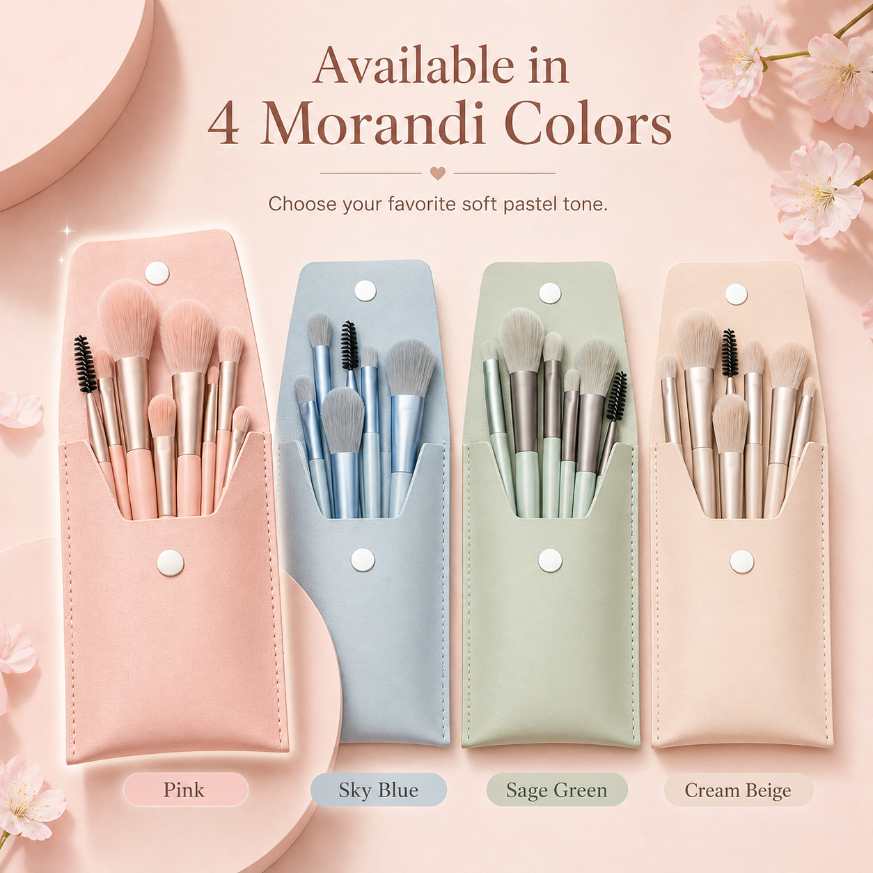 8PCS Morandi Mini Brush Set